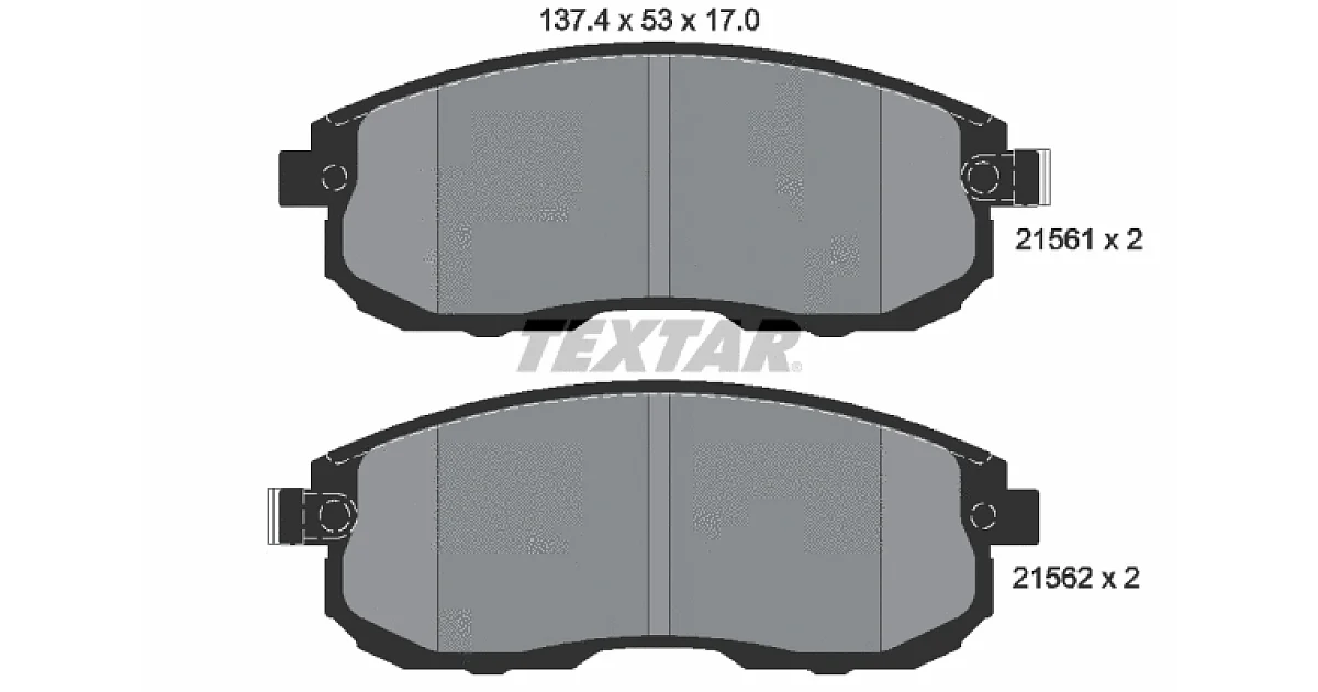 TEXTAR 2156201, Комплект тормозных колодок, дисковый тормоз