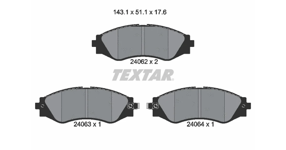TEXTAR 2406201, Комплект тормозных колодок, дисковый тормоз