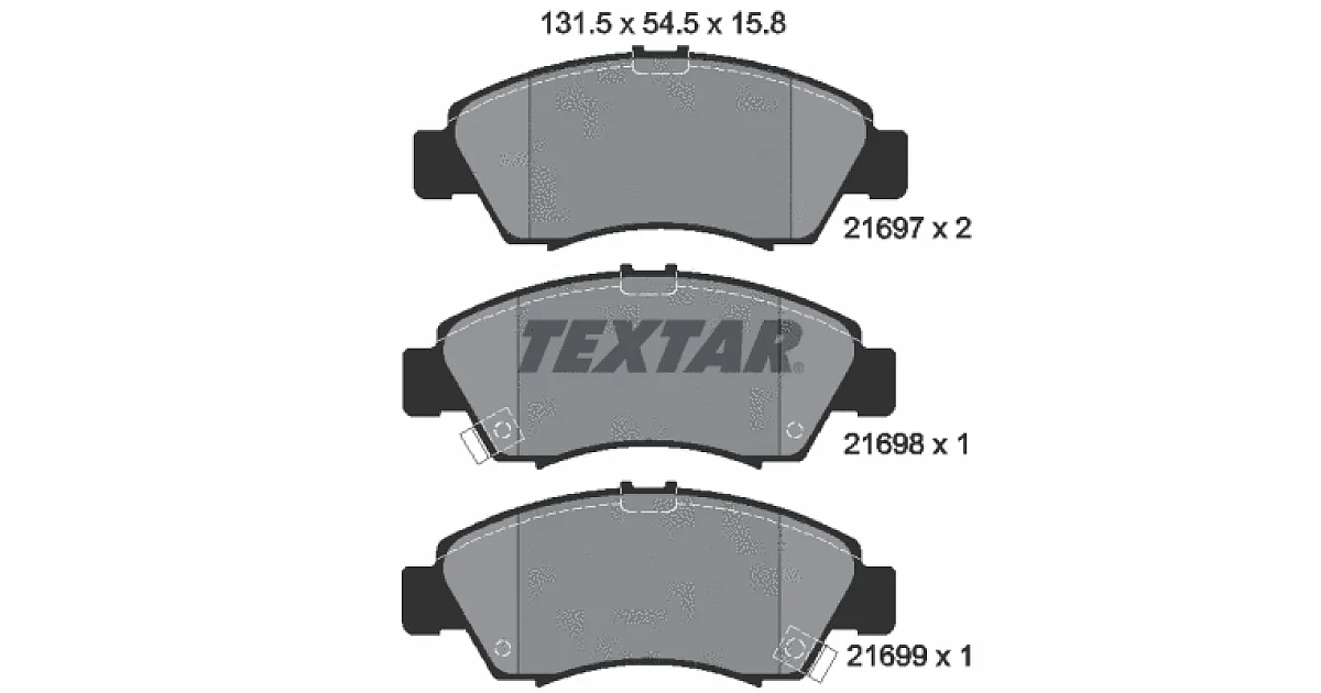 TEXTAR 2169701, Комплект тормозных колодок, дисковый тормоз