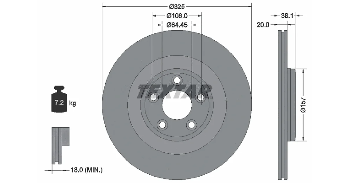 92319905 - TEXTAR - Тормозной диск