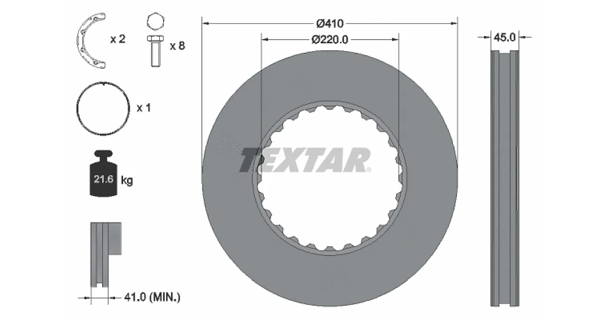 93322700 - TEXTAR - Тормозной диск