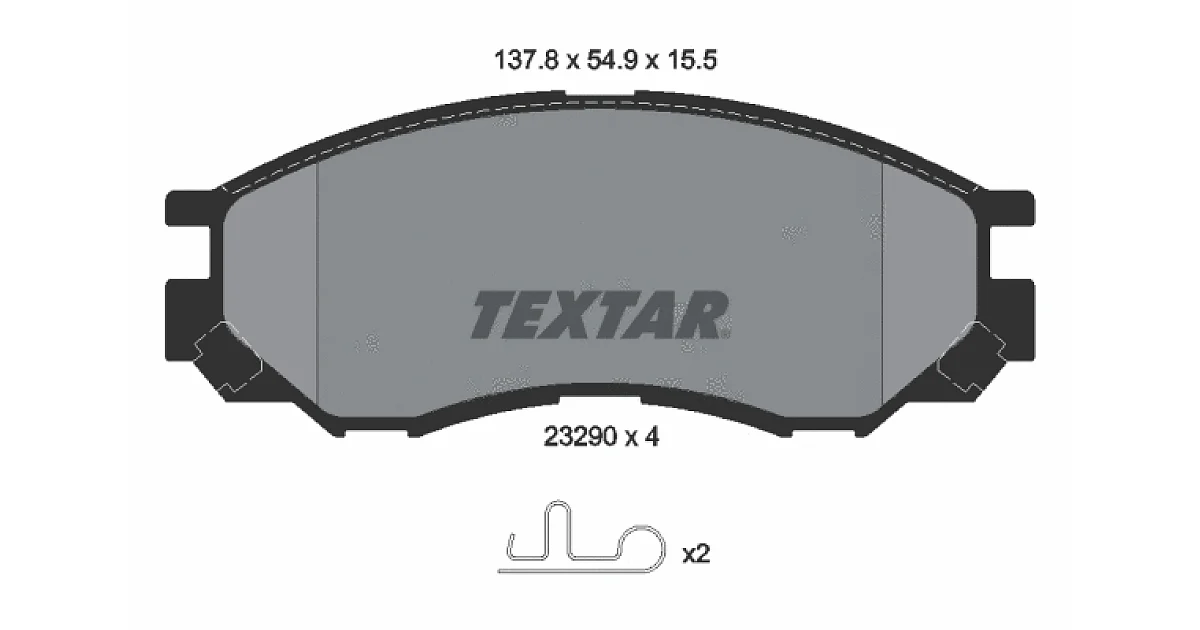 TEXTAR 2329002, Комплект тормозных колодок, дисковый тормоз