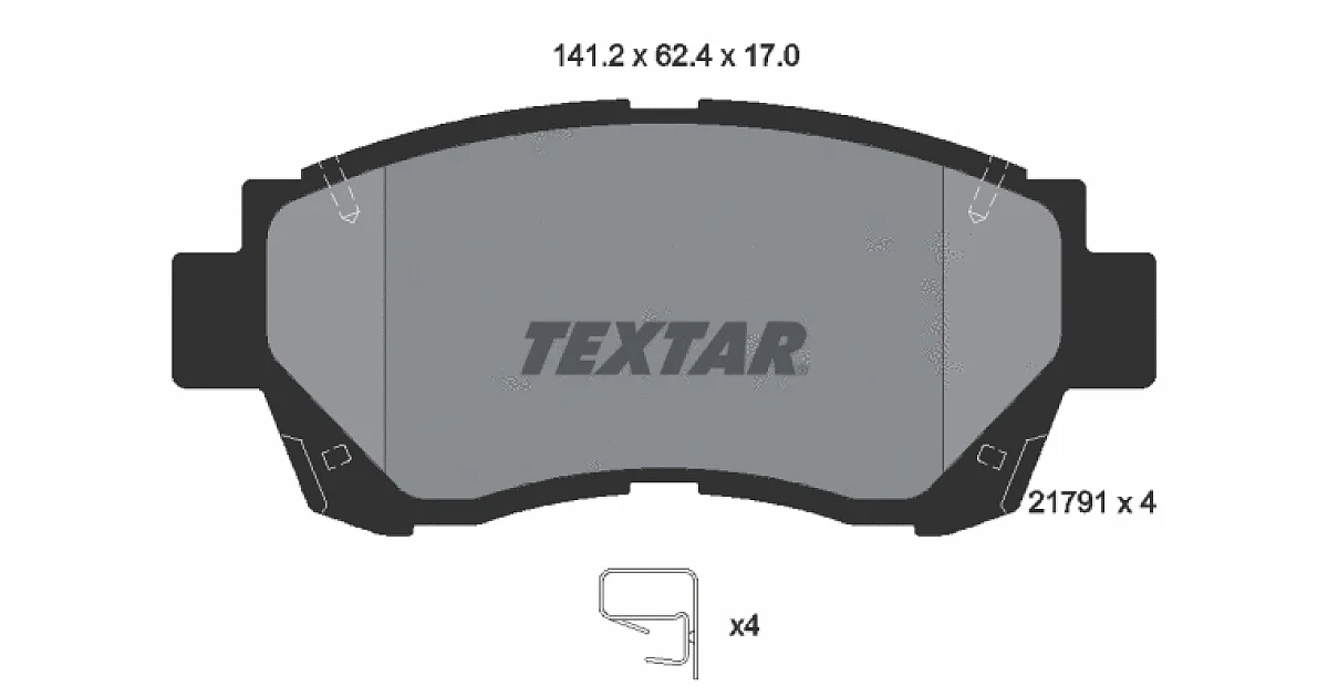 TEXTAR 2179101, Комплект тормозных колодок, дисковый тормоз