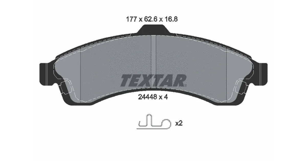2444801 - TEXTAR - Комплект тормозных колодок, дисковый тормоз