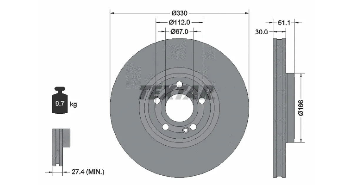 92323305 - TEXTAR - Тормозной диск