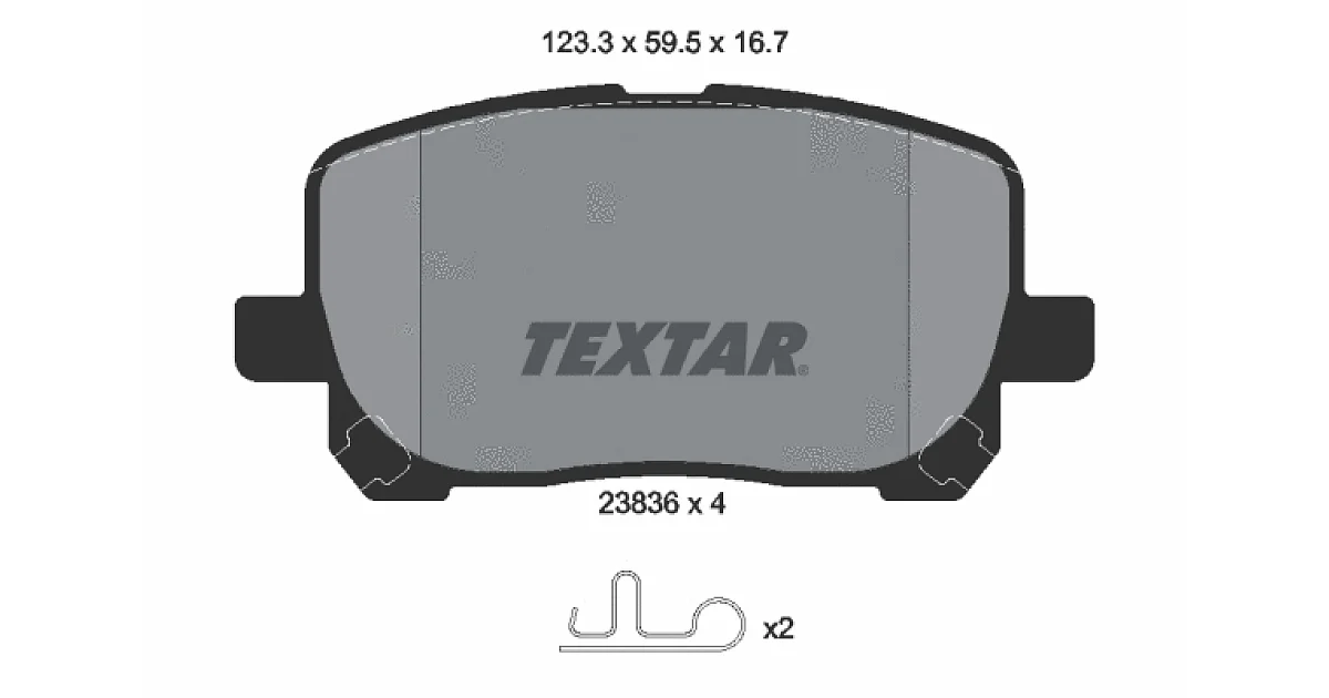 TEXTAR 2383601, Комплект тормозных колодок, дисковый тормоз