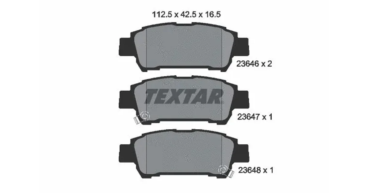 TEXTAR 2364601, Комплект тормозных колодок, дисковый тормоз