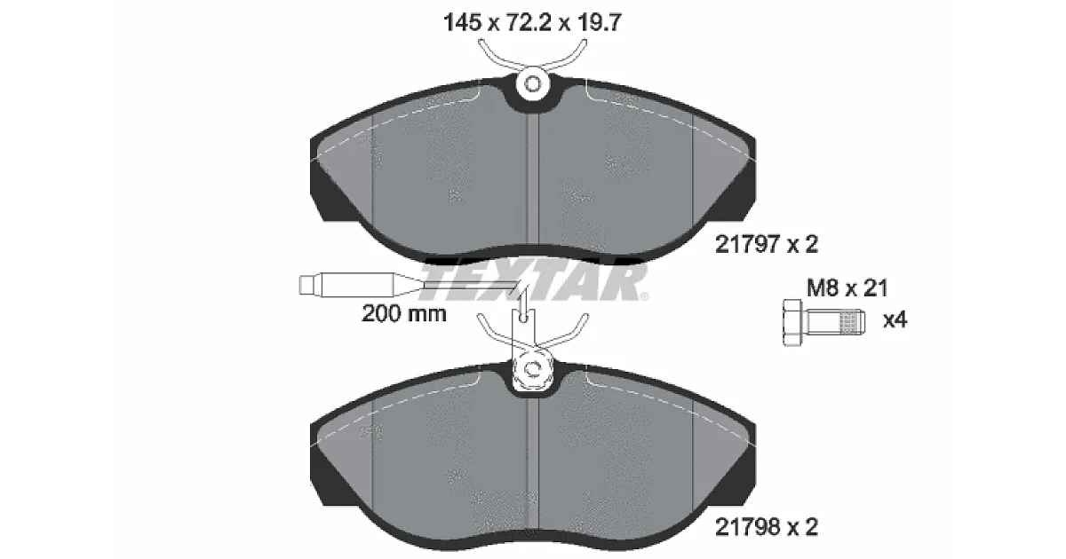 TEXTAR 2179701, Комплект тормозных колодок, дисковый тормоз