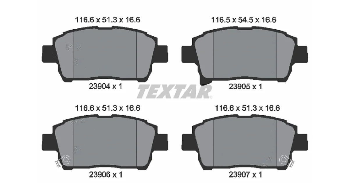 2390401 - TEXTAR - Комплект тормозных колодок, дисковый тормоз