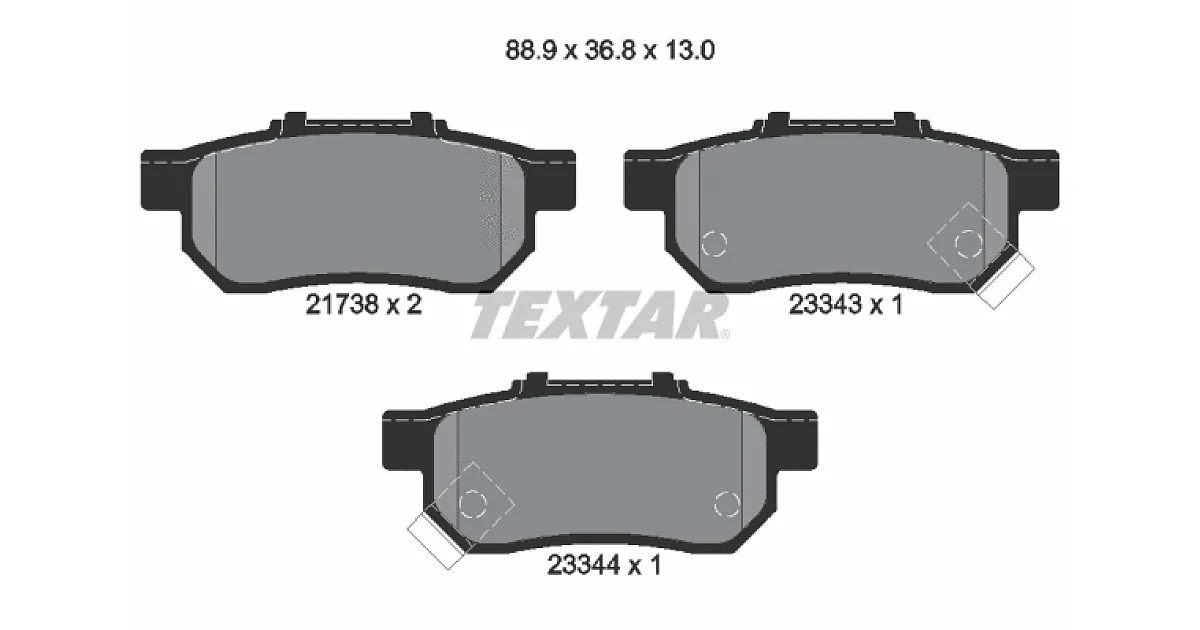 TEXTAR 2173801, Комплект тормозных колодок, дисковый тормоз