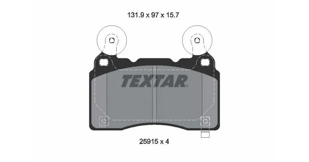 TEXTAR 2591501, Комплект тормозных колодок, дисковый тормоз