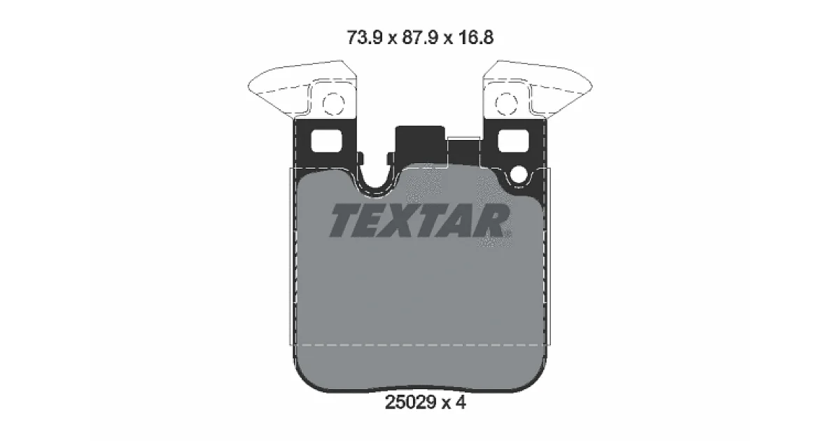 2502901 - TEXTAR - Комплект тормозных колодок, дисковый тормоз