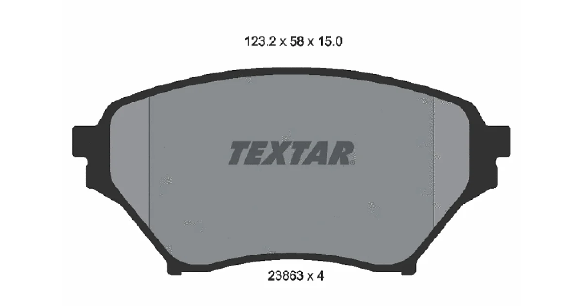 TEXTAR 2386301, Комплект тормозных колодок, дисковый тормоз