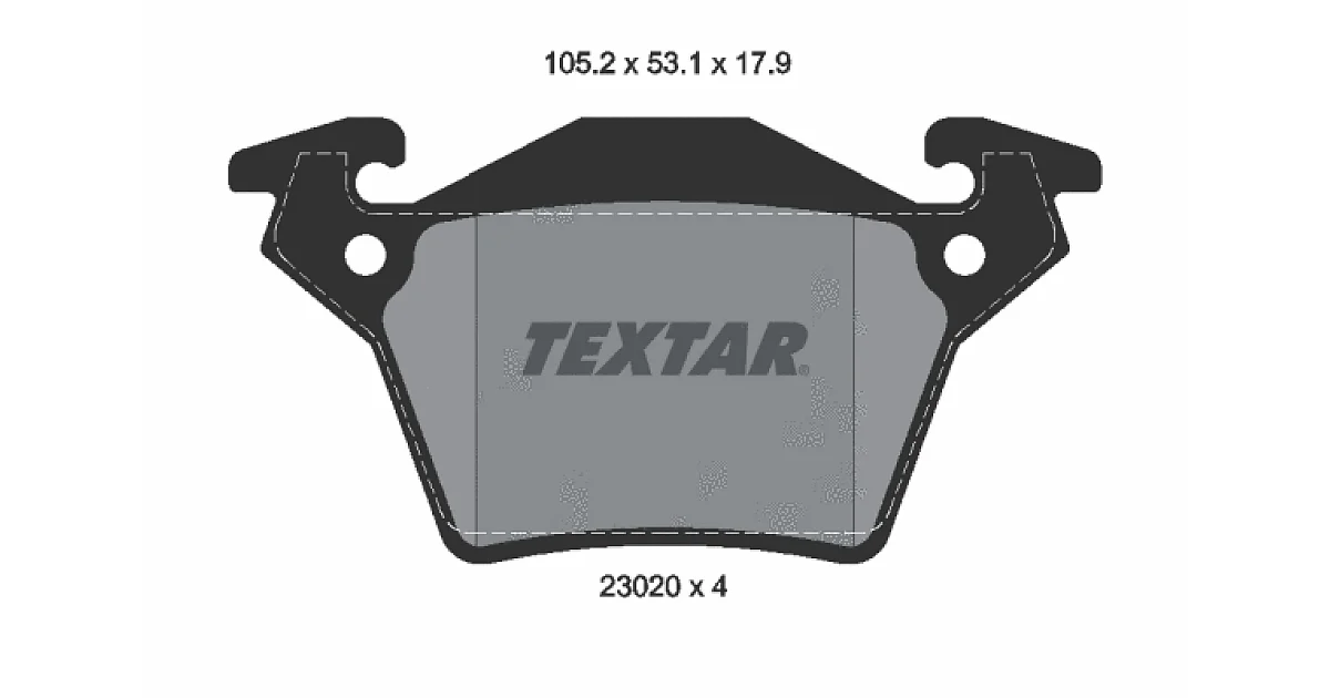 2302001 - TEXTAR - Комплект тормозных колодок, дисковый тормоз