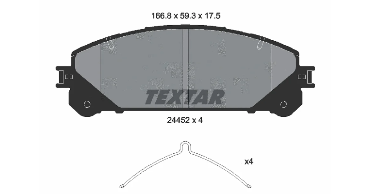 TEXTAR 2445201, Комплект тормозных колодок, дисковый тормоз