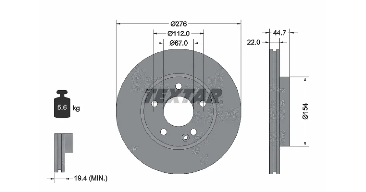 92131903 - TEXTAR - Тормозной диск