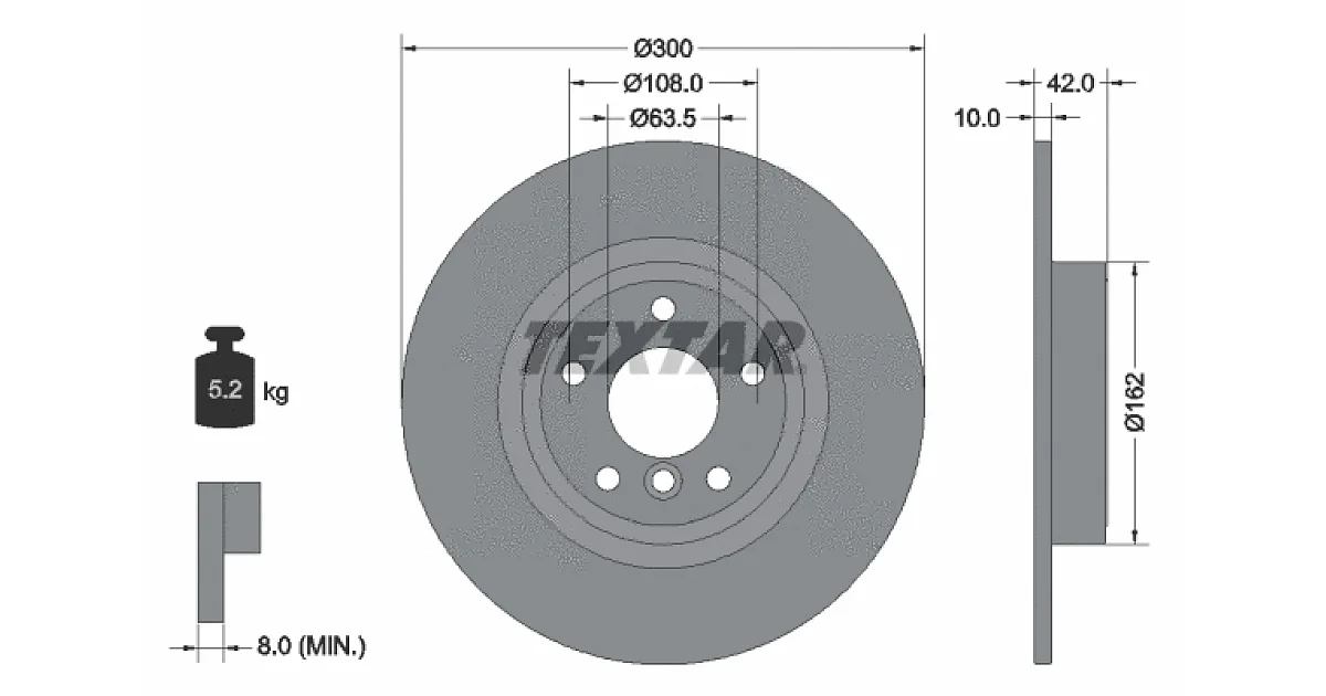 92309505 - TEXTAR - Тормозной диск