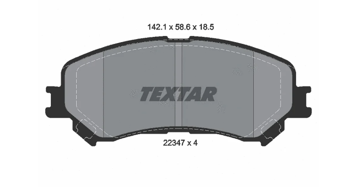 TEXTAR 2234701, Комплект тормозных колодок, дисковый тормоз