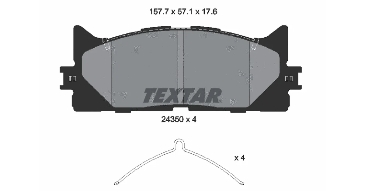 2435001 - TEXTAR - Комплект тормозных колодок, дисковый тормоз