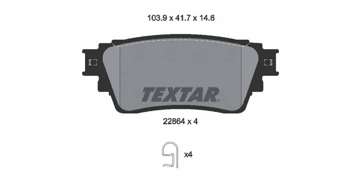 TEXTAR 2286401, Комплект тормозных колодок, дисковый тормоз