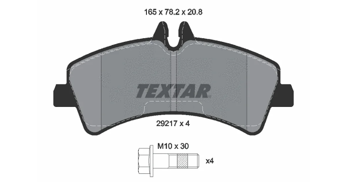 TEXTAR 2921702, Комплект тормозных колодок, дисковый тормоз