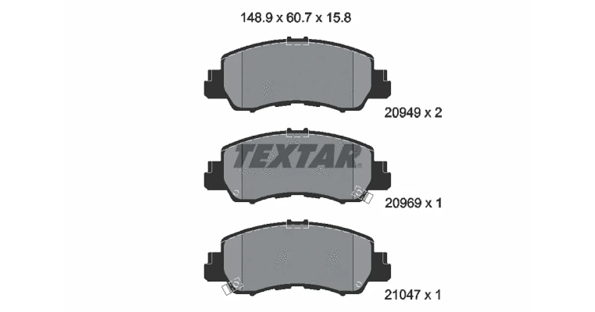 2094901 - TEXTAR - Комплект тормозных колодок, дисковый тормоз