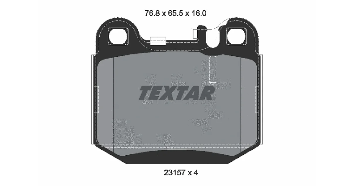 TEXTAR 2315702, Комплект тормозных колодок, дисковый тормоз