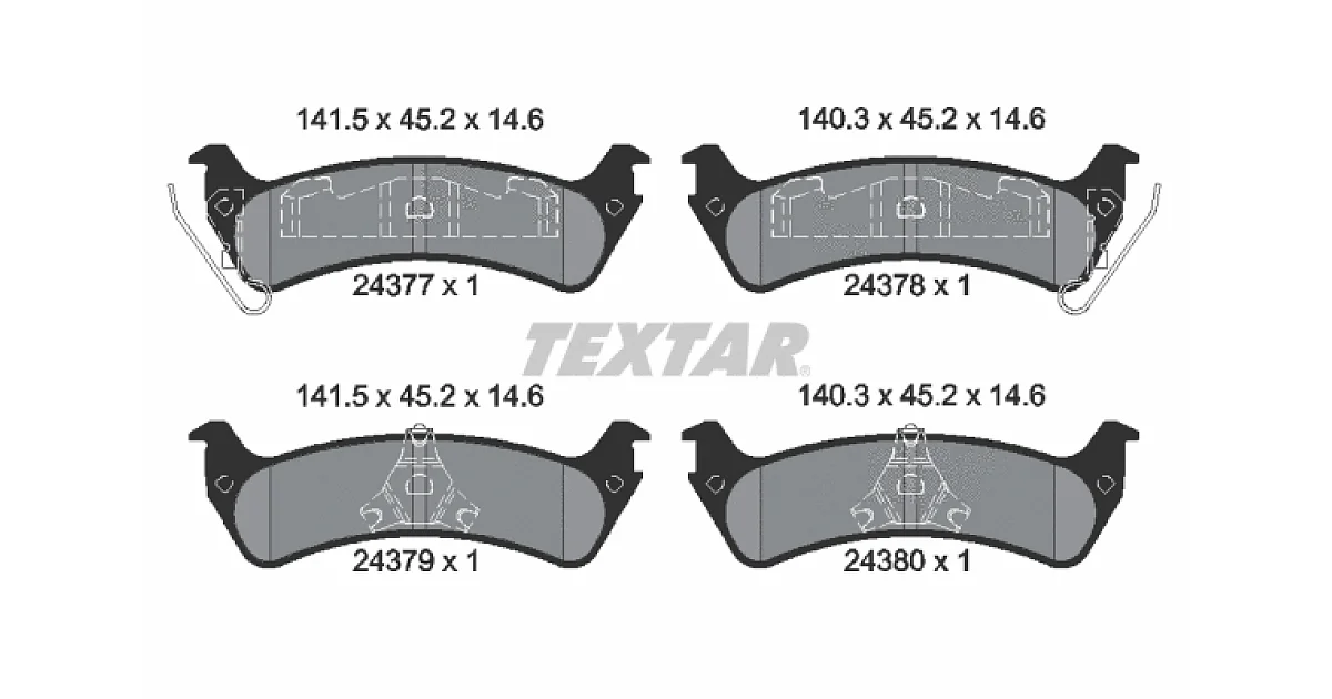 TEXTAR 2437701, Комплект тормозных колодок, дисковый тормоз