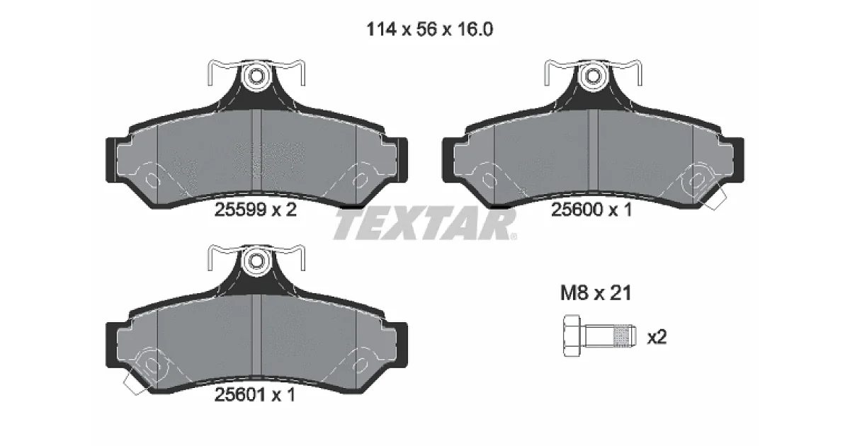 TEXTAR 2559901, Комплект тормозных колодок, дисковый тормоз