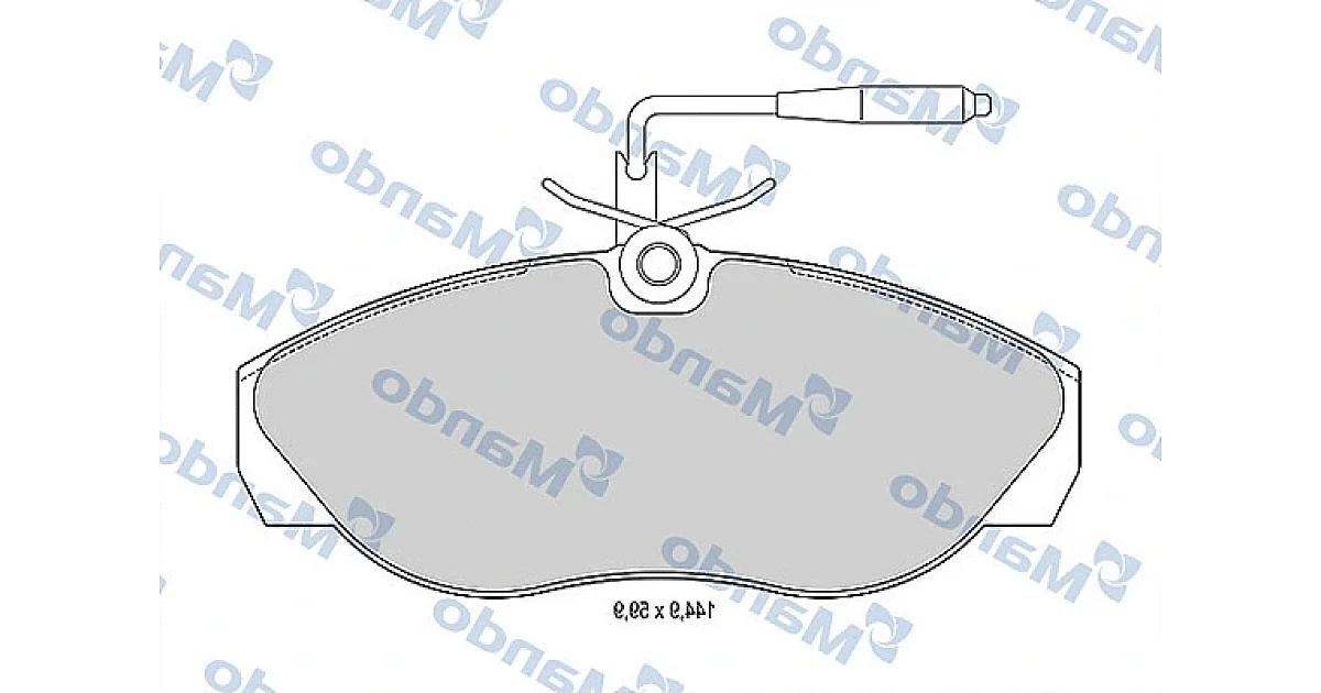 MBF015470 - MANDO - Комплект тормозных колодок, дисковый тормоз