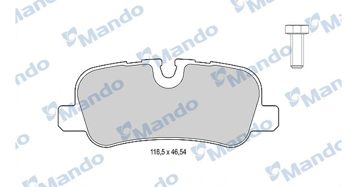 MBF015602 - MANDO - Комплект тормозных колодок, дисковый тормоз