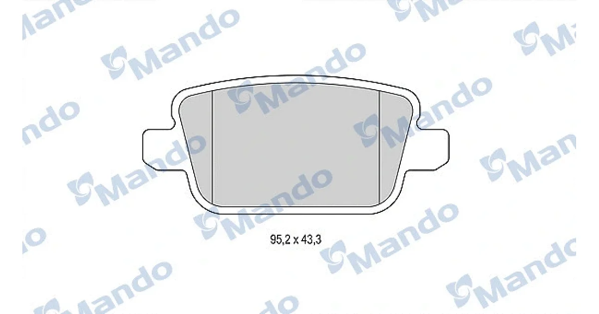 MBF015232 - MANDO - Комплект тормозных колодок, дисковый тормоз