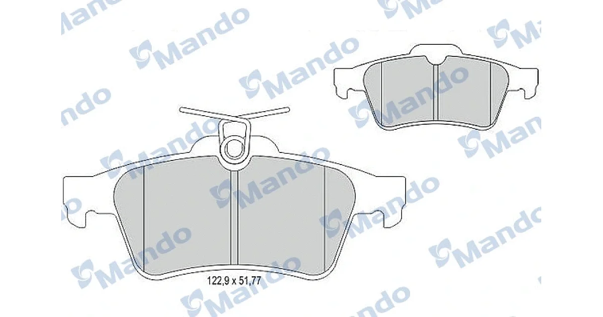 MBF015203 - MANDO - Комплект тормозных колодок, дисковый тормоз