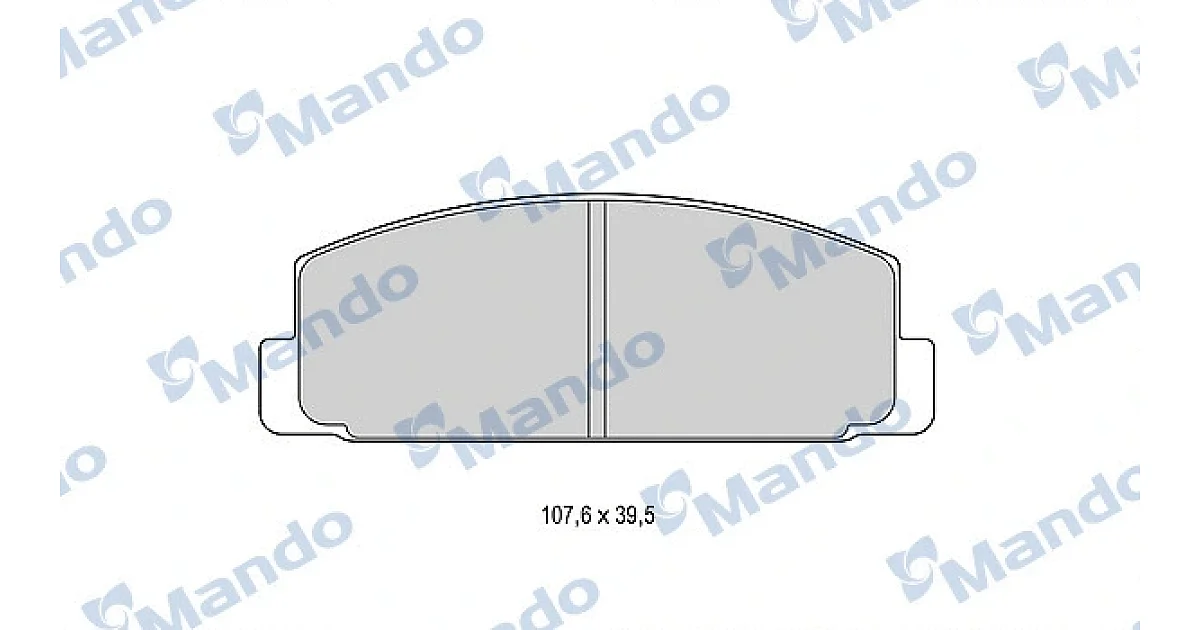 MBF015627 - MANDO - Комплект тормозных колодок, дисковый тормоз