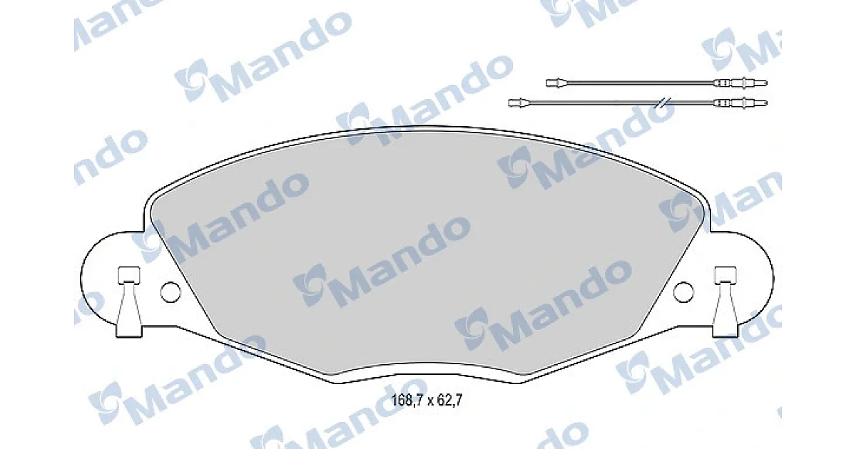 MANDO MBF015474, Комплект тормозных колодок, дисковый тормоз