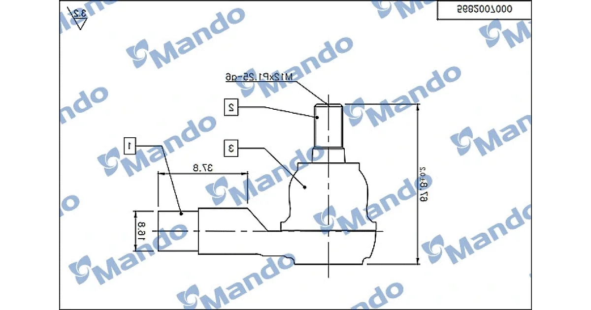 DSA020509 - MANDO - Наконечник поперечной рулевой тяги
