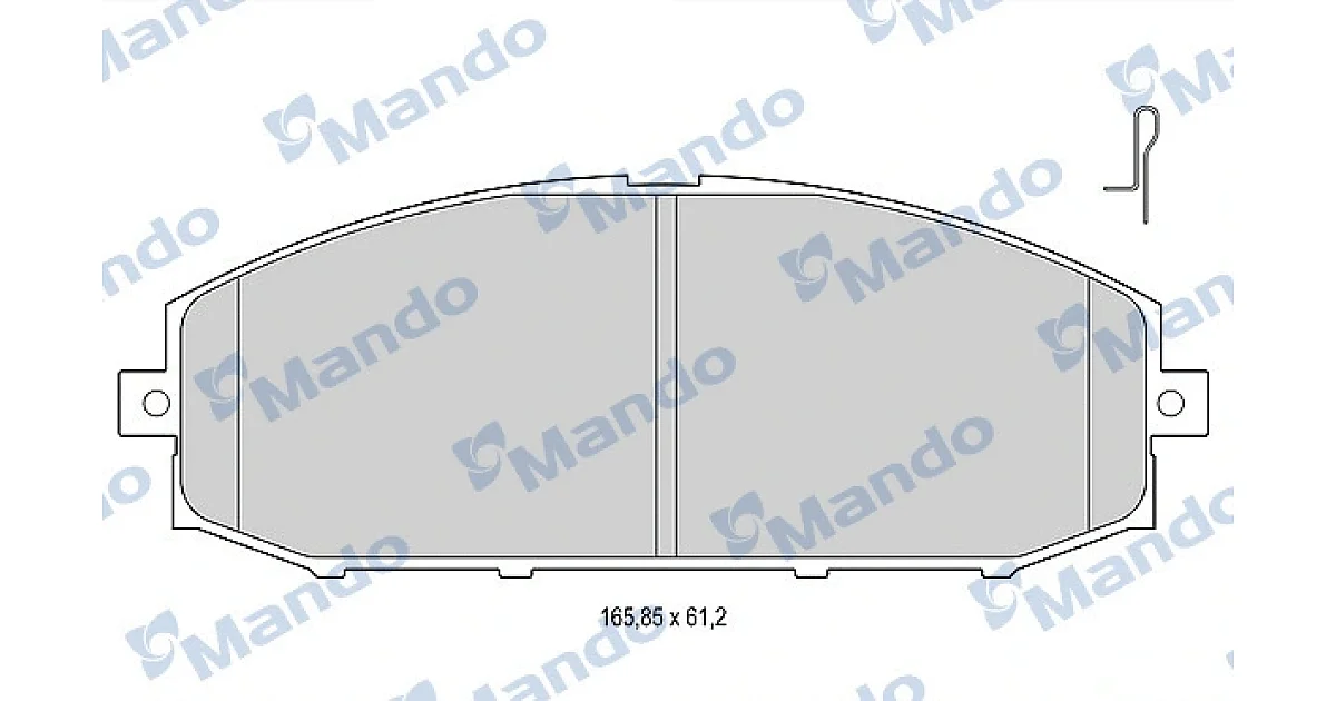 MBF015736 - MANDO - Комплект тормозных колодок, дисковый тормоз