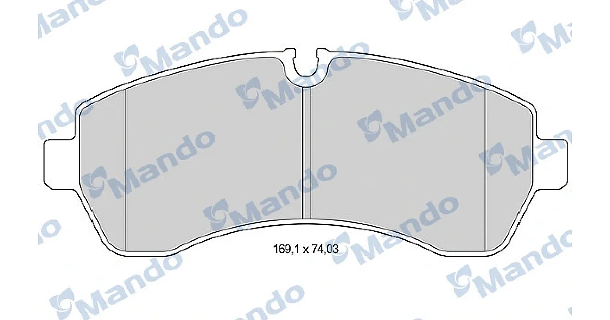 MBF015031 - MANDO - Комплект тормозных колодок, дисковый тормоз