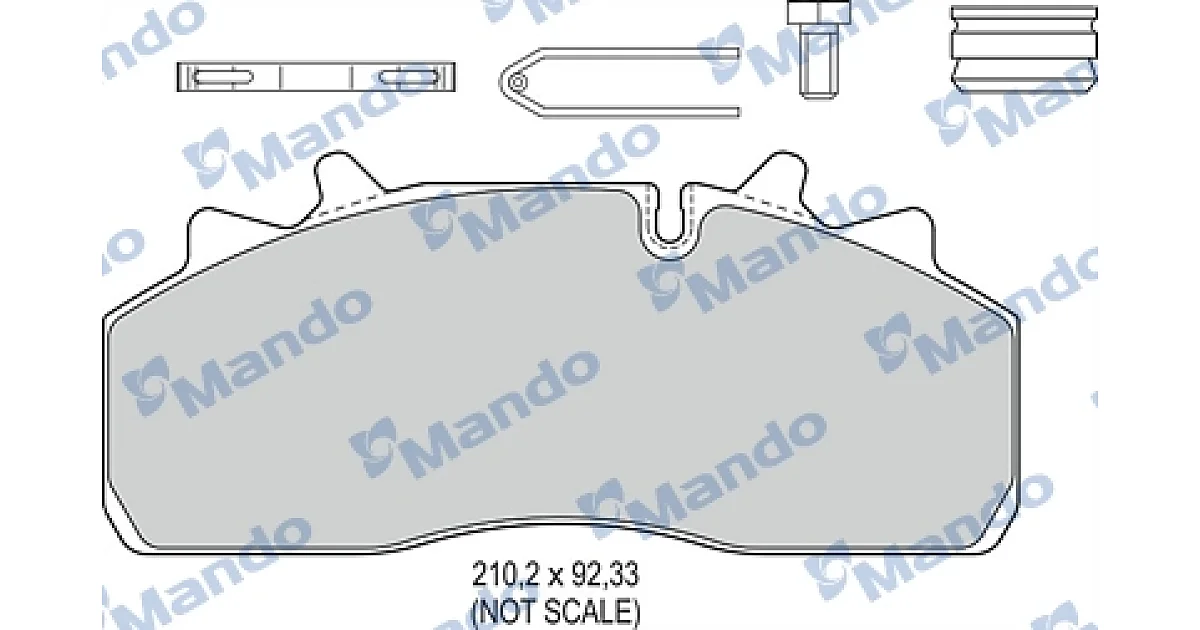 MBF016069 - MANDO - Комплект тормозных колодок, дисковый тормоз