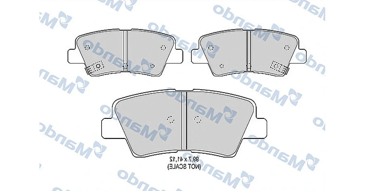 MANDO MBF015263, Комплект тормозных колодок, дисковый тормоз
