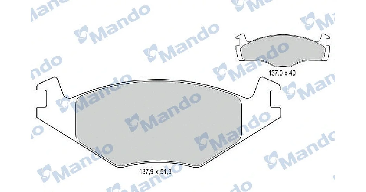 MBF015069 - MANDO - Комплект тормозных колодок, дисковый тормоз
