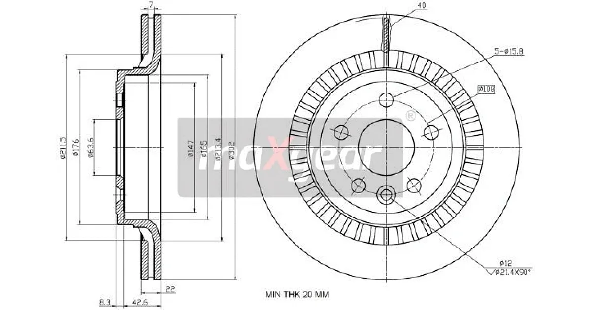 192335 - MAXGEAR - Тормозной диск