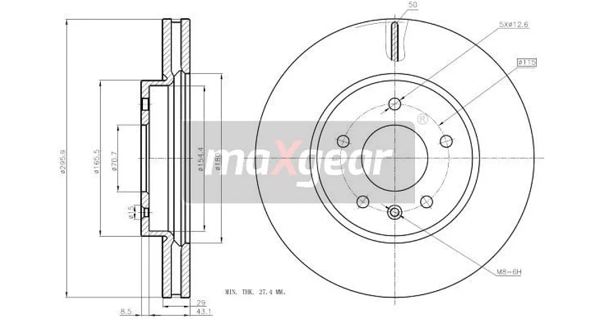 192369 - MAXGEAR - Тормозной диск