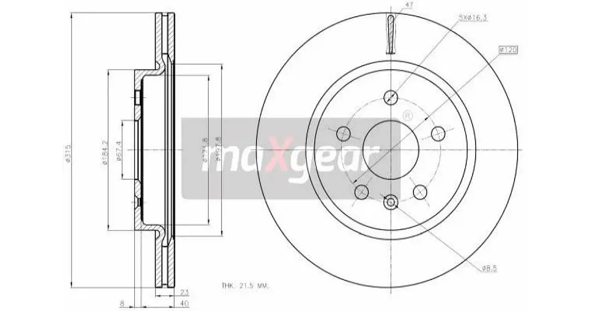 192368 - MAXGEAR - Тормозной диск
