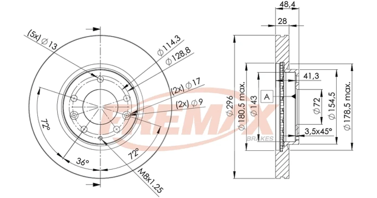BD2063 - FREMAX - Тормозной диск