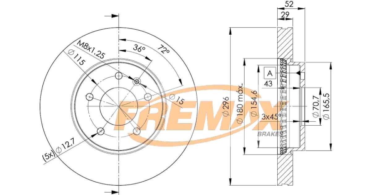 FREMAX BD-9048 (BD9048), Тормозной диск