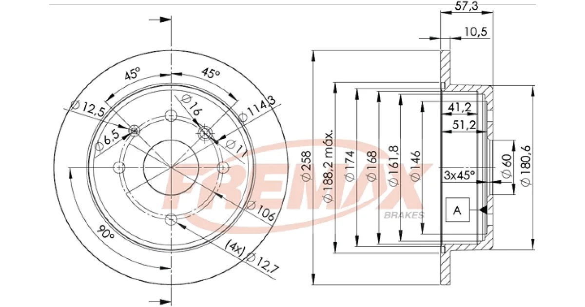 FREMAX BD-6028 (BD6028), Тормозной диск