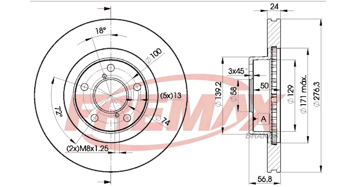 FREMAX BD-0033 (BD0033), Тормозной диск