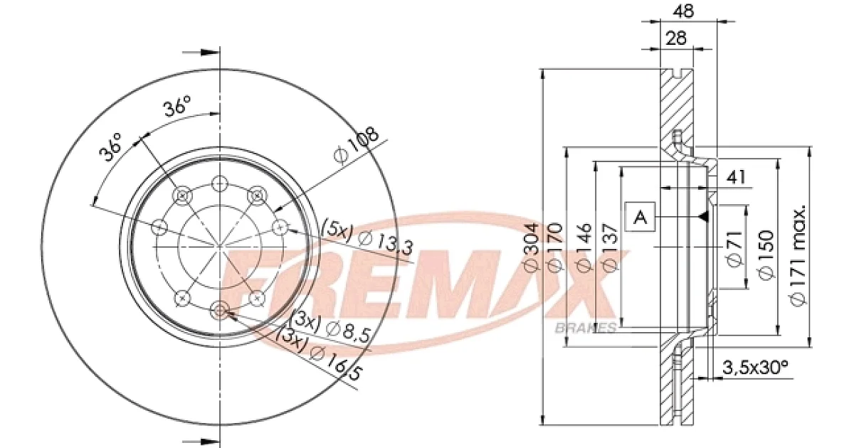 BD4755 - FREMAX - Тормозной диск
