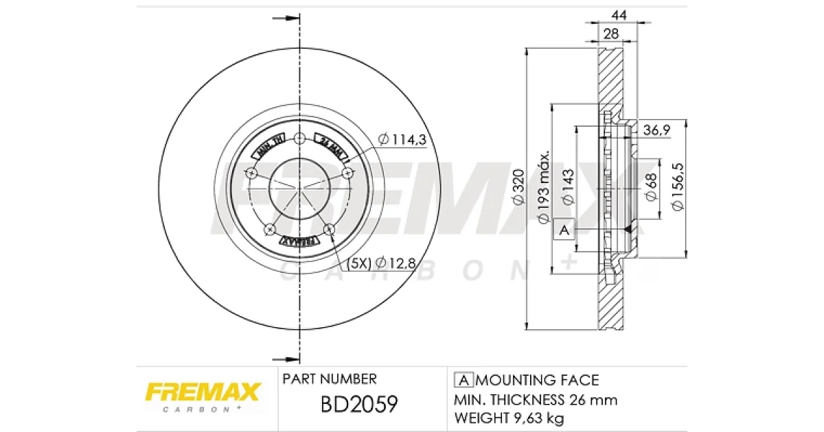 BD2059 - FREMAX - Тормозной диск
